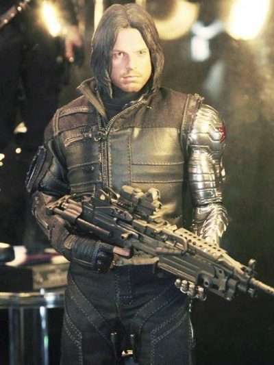 Civil War Winter Soldier Bucky Barnes Leather Jacket