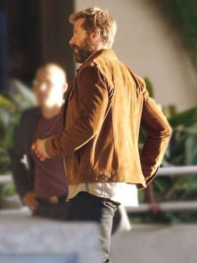 Hugh Jackman Suede Leather Jacket Logan