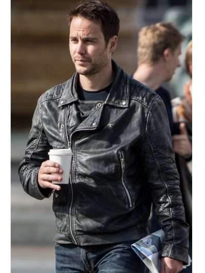 Taylor Kitsch Black Leather jacket