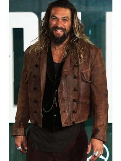 Jason Momoa Brown Leather Jacket