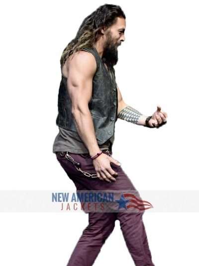 Justice League Jason Momoa Leather Vest
