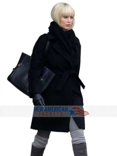 red sparrow jennifer lawrence Black coat