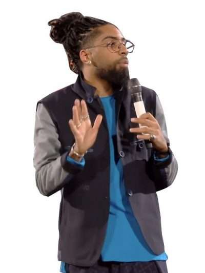 French Comedy Star Fary Black Jacket