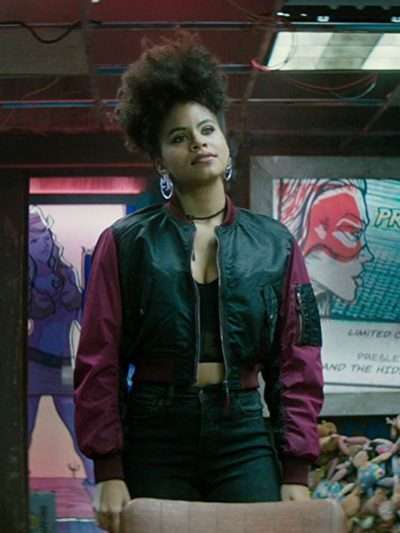 Deadpool 2 Zazie Beetz Domino Black Jacket
