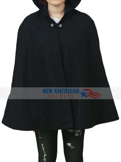 Veronica Lodge Black Hooded Cape