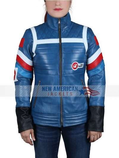 Party Poision Blue Leather Jacket