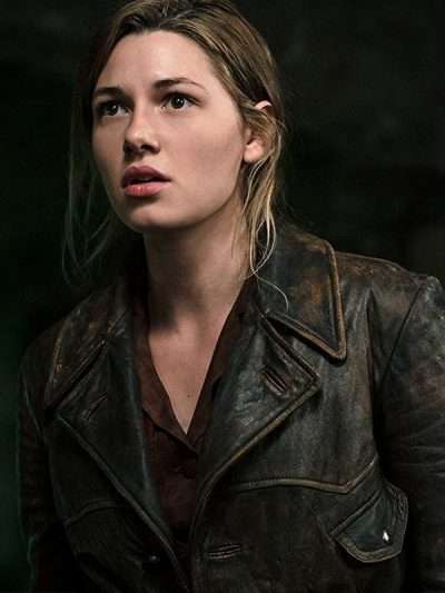 Chloe Overlord Distressed Brown Leather Coat