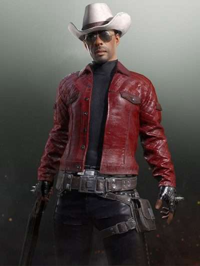 PlayerUnknown’s Battleground Red Quilted Leather Jacket