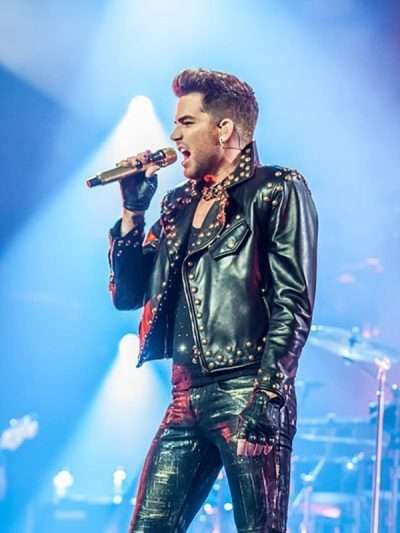 Queen Concert 2018 Adam Lambert Studded Leather Jacket