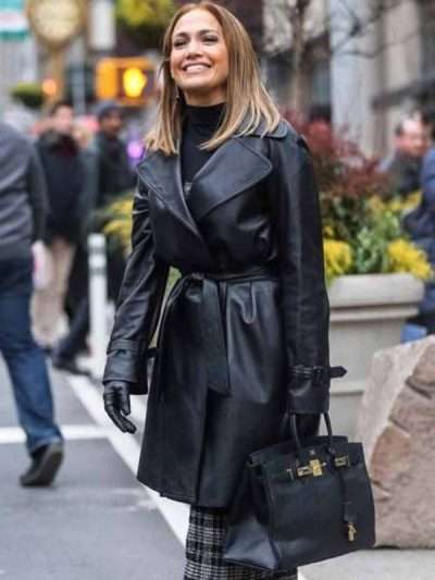 Jennifer Lopez Second Act Maya Vargas Leather Coat