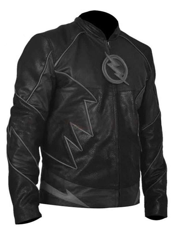 Teddy Sears The Flash Hunter Zolomon Black Leather Jacket