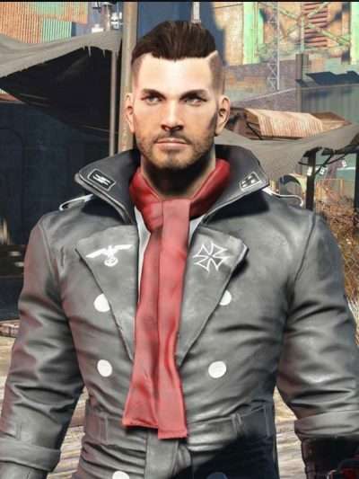 Airship Captain's Belted Black Leather Coat
