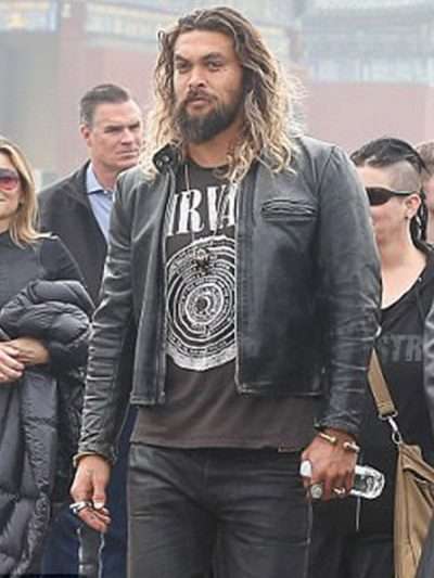 Jason Momoa Black Leather Jacket
