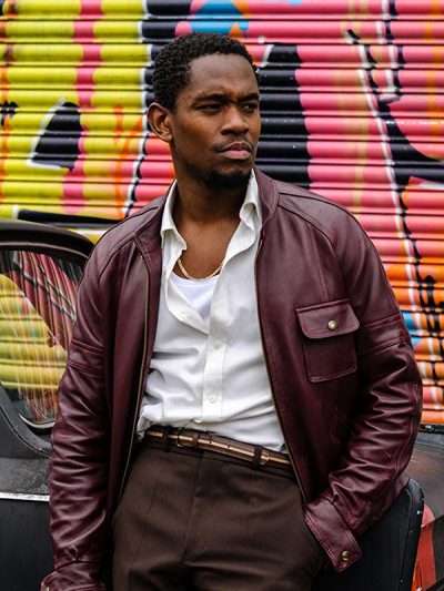 Yardie Aml Ameen Maroon Leather Jacket