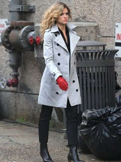 Camren Bicondova Gotham White Trench Coat