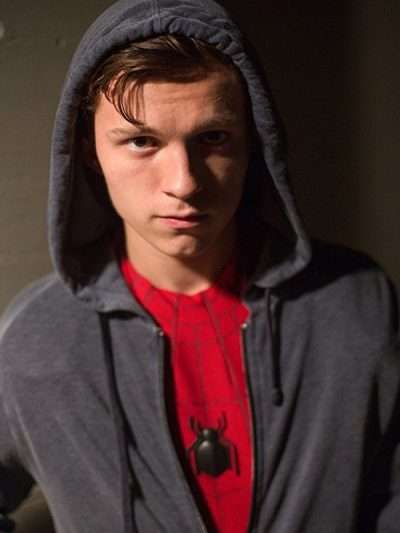 "Tom Holland Spiderman Homecoming Grey Hooded Jacket "