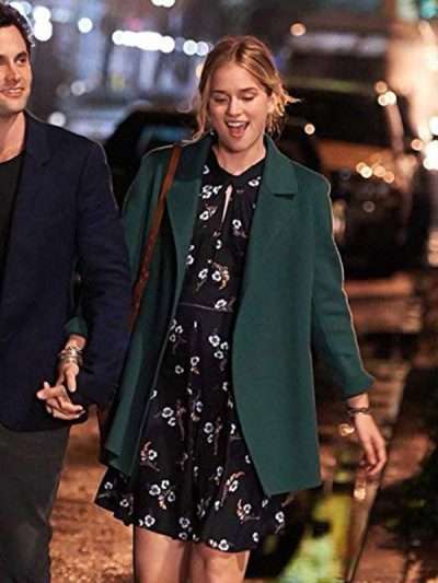 Elizabeth Lail You Guinevere Beck Green Blazer Coat