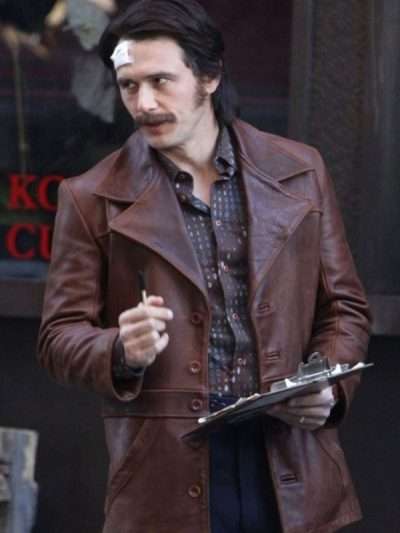 The Deuce James Franco Brown Distressed Leather Jacket
