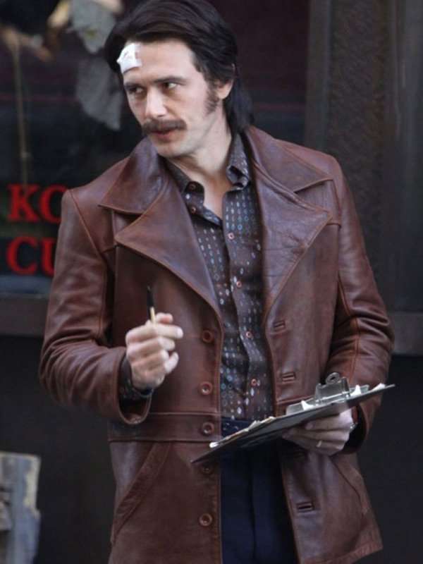 The Deuce James Franco Brown Distressed Leather Jacket