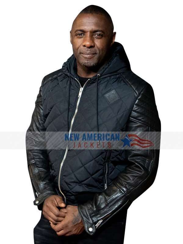 Idris Elba Black Bomber Jacket