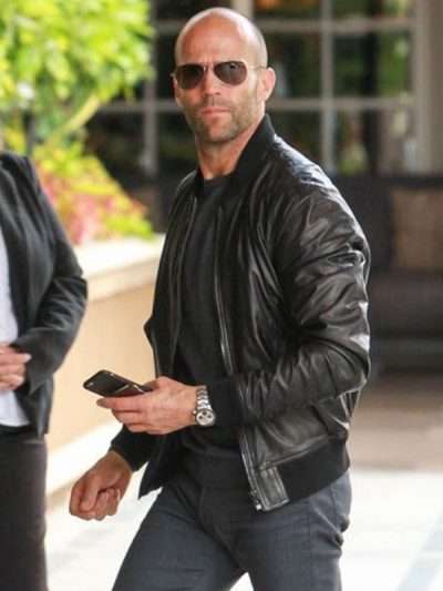 Jason Statham Black Bomber Jacket