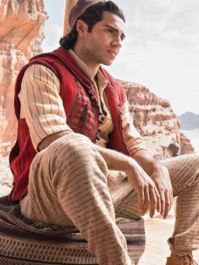 Aladdin Mena Massoud Red Cotton Vest