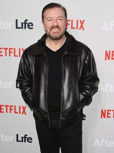 After Life Tony JohnsonBlack Leather jacket