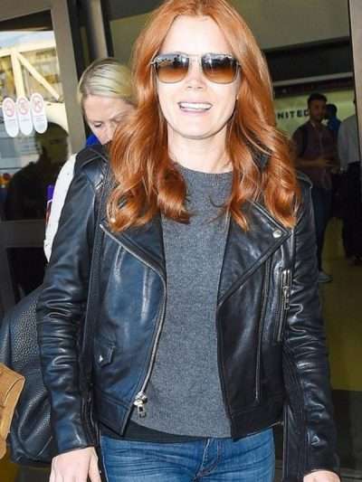 Amy Adams Black Leather Jacket