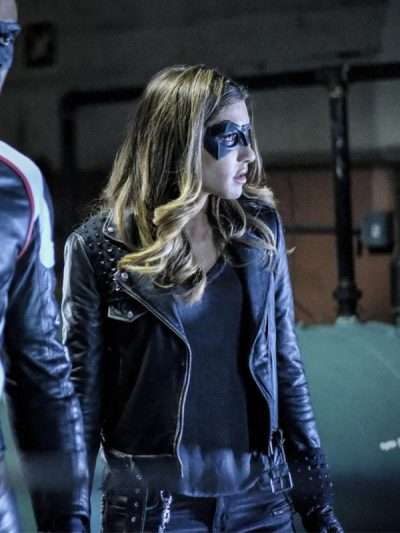 Arrow Juliana Harkavy Blue Leather Jacket