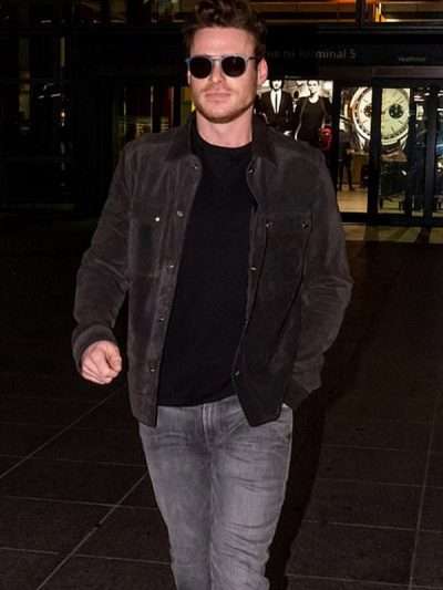 Black Suede Richard Madden Jacket