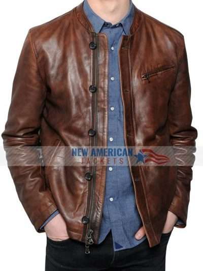 Cory Michael Smith Leather Jacket from TV Series Gotham