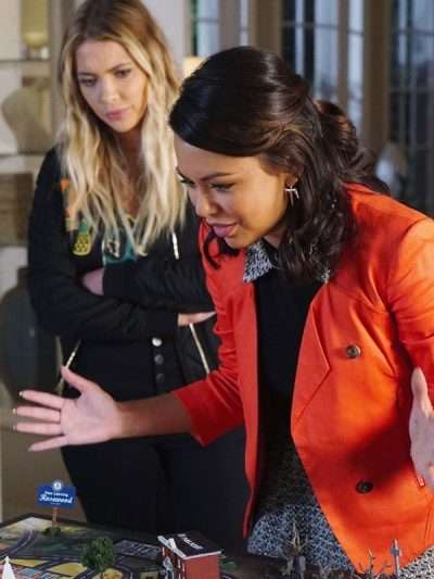 Pretty Little Liars Janel Parrish Orange Jacket