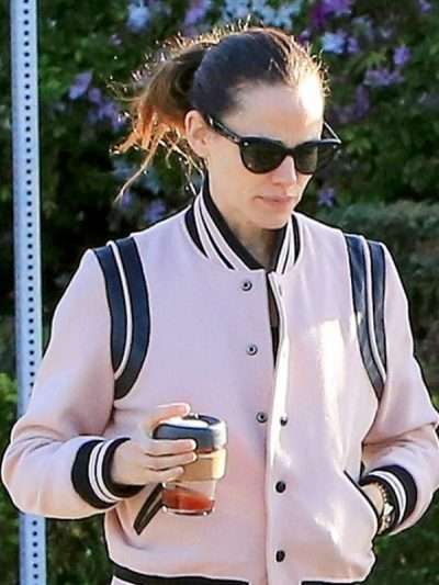 Jennifer Garner Pink Leather Jacket