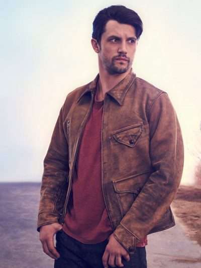 Roswell New Mexico Michael Trevino Distressed Leather Jacket