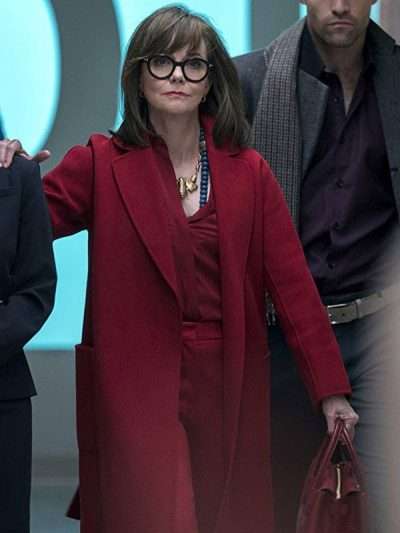 Maniac Sally Field Red Wool Coat
