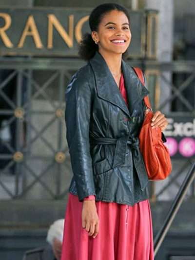 Zazie Beetz Joker Black Leather Coat
