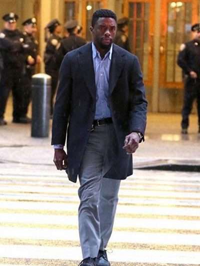 21 Bridges Chadwick Boseman Black Coat