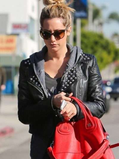 Ashley Tisdale Studded Leather Jacket