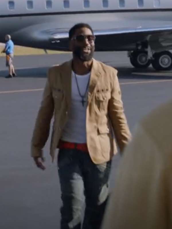 Ballers TV Series John David Washington Beige Cotton Blazer Jacket