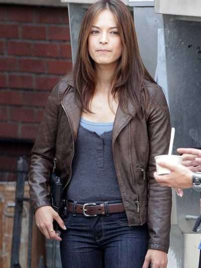 Beauty and the Beast Kristin Kreuk Brown Jacket