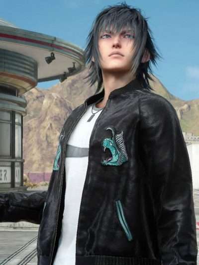 Final Fantasy XV Noctis Black Leather Jacket