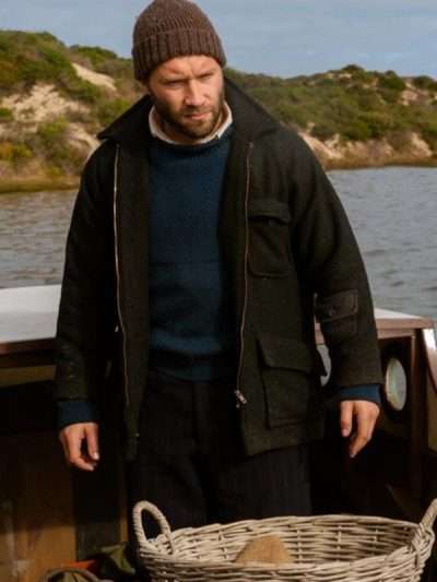 Storm Boy Jai Courtney Black Wool Coat