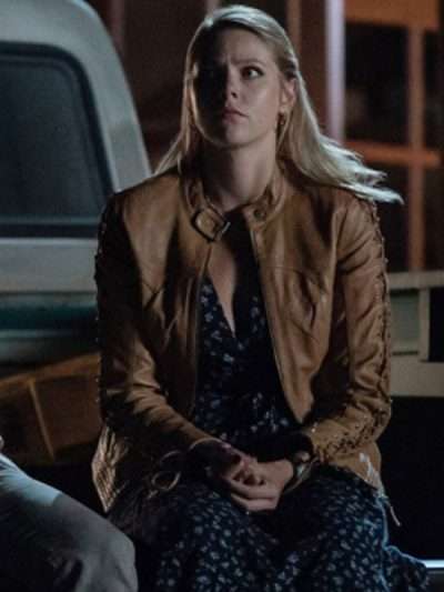 Roswell New Mexico Lily Cowles Brown Leather Jacket
