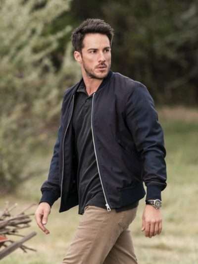 Roswell New Mexico Michael Trevino Black Bomber Jacket