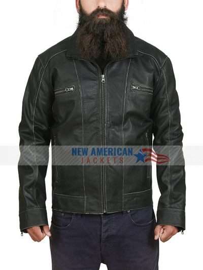 Men’s Lucas Black Biker Leather Jacket
