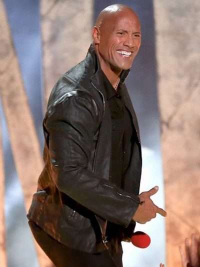 MTV 2015 Movie Award Dwayne Johnson Leather Jacket