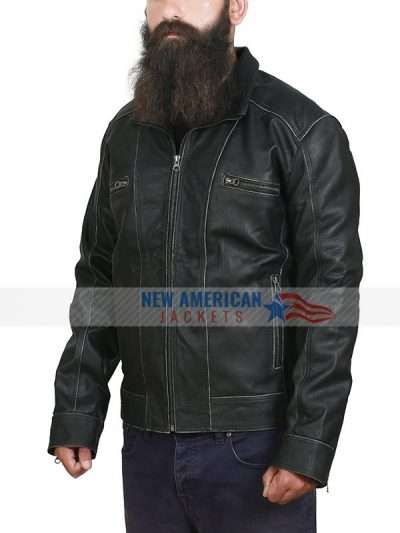 Black Biker Leather Jacket