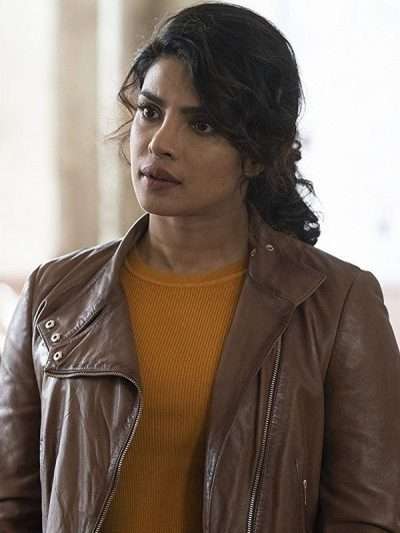 Quantico Priyanka Chopra Brown Leather Jacket
