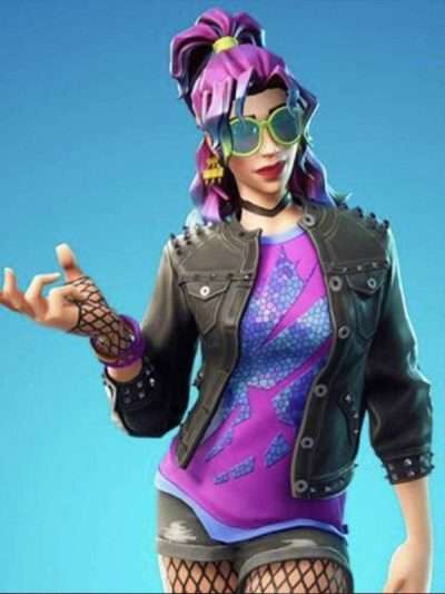 Synth Star Skin Fortnite Black Leather Jacket