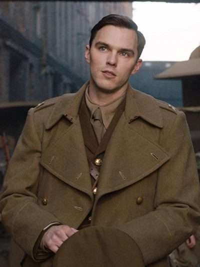 Nicholas Hoult Tolkien Olive Green Coat